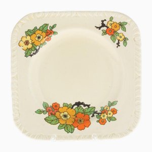 Piatto Art Deco in ceramica di Crown Staffordshire