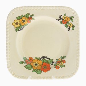 Piatto Art Deco in ceramica di Crown Staffordshire