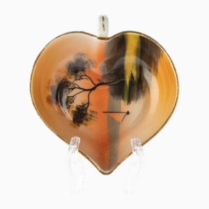 Piatto Art Déco a forma di cuore in ceramica di Noritake, Giappone