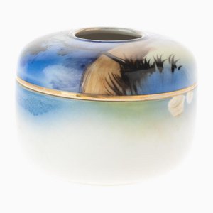 Japanische Art Deco Porzellandose mit Deckel von Noritake