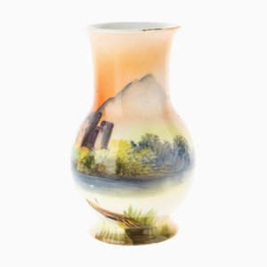 Vase Art Déco en Porcelaine et Céramique de Noritake, Japon