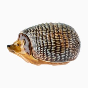 Mid-Century Keramik Igel Schmuckkästchen von Wade