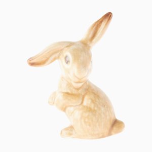 Art Deco Polychrome Ceramic Rabbit Figure from Sylvac