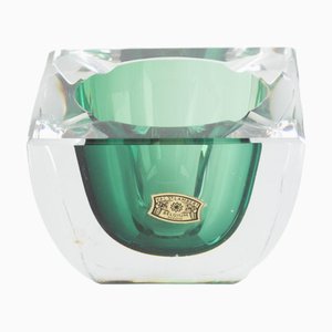 Cenicero Sommerso Art Déco de cristal tallado de Val St Lambert