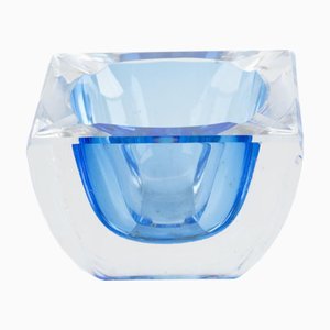 Art Decot Sommerso Cut Crystal Glass Ashtray from Val St Lambert