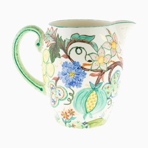 Brocca antica in ceramica e maiolica dipinta a mano di Copeland Spode