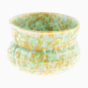 Mid-Century Mottled Jade Ground Ceramic Planter from Wade