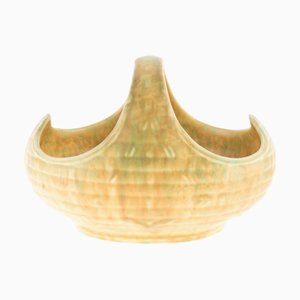 Mid-Century Keramik Korb im Art Deco Stil von Wade