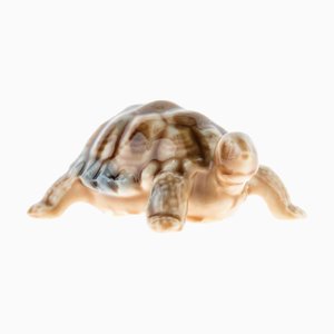Glasierte Mid Century Schildkrötenfigur aus Keramik von Wade