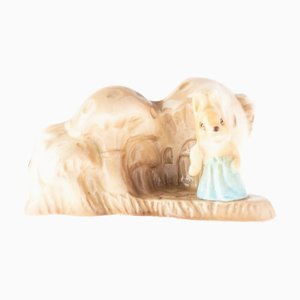 Mid-Century Polychrome Ceramic Rabbit House from SylvaC