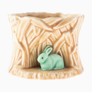 Jardinière Lapin Mid-Century en Céramique Polychrome de Sylvac