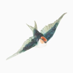 Rondine Mid-Century in ceramica policroma di Crown Staffordshire
