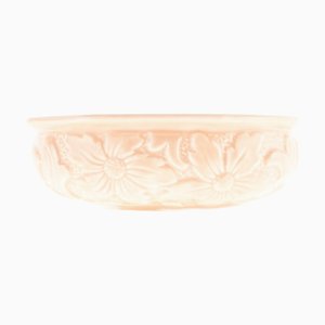 Mid-Century Pink Floral Ceramic Majolica Planter from SylvaC