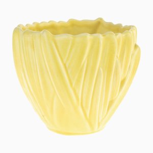 Vase Art Déco en Céramique Jaune de SylvaC