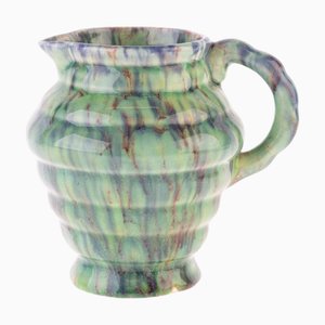 Brocca Art Déco in ceramica smaltata di Price Brothers, anni '30
