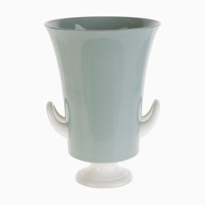 Mid-Century Jade Ground Ceramic Etruria Urn Vase from Wedgwood