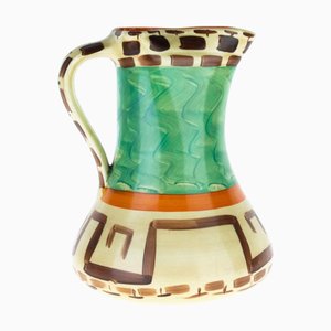Handbemalte Art Deco Keramikkanne von Myott & Son, 1930er