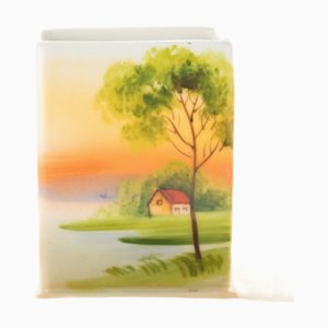 Japanese Art Deco Ceramic Match Box Holder from Noritake