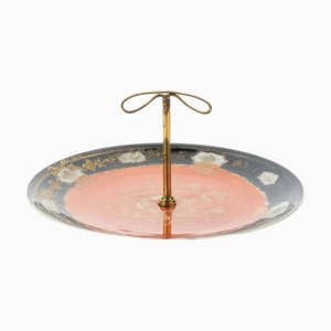 Vergoldeter japanischer Art Deco Keramik Tortenständer von Noritake