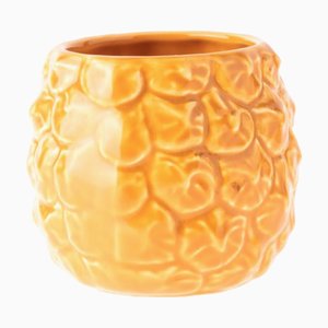 Vase ou Jardinière Ananas Mid-Century en Céramique Polychrome de Sylvac