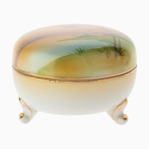 Japanese Art Deco Ceramic Lidded Box from Noritake