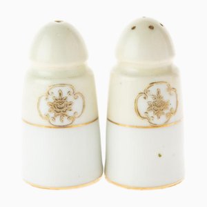 Shakers Art Déco en Céramique Dorée de Noritake, Japon, Set de 2