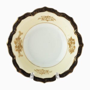 Scodella Art Déco in ceramica dorata di Noritake, Giappone