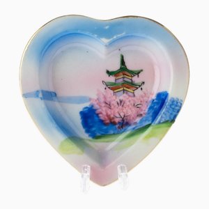 Plato japonés Art Déco de cerámica de Noritake