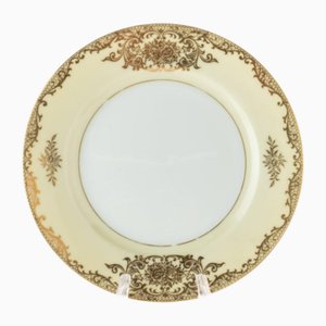 Assiette Art Déco en Céramique Noritake Dorée, Japon