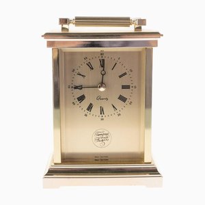 Vintage German Quartz Carriage Mantel Clock from Tempus
