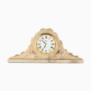 Vintage Hand-Carved Carriage Mantel Clock from Aynsley