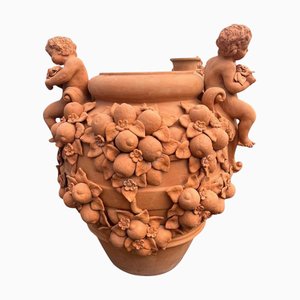 Grand Vase Toscan en Terre Cuite, 20ème Siècle