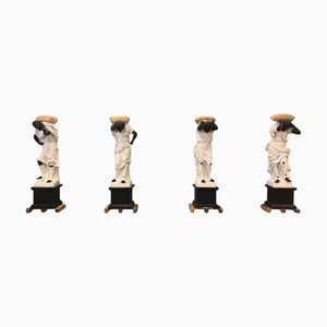 Italian Artist, Allegory of the Four Seasons, 20th Century, Marble, Set of 4