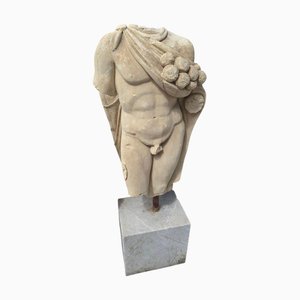 Large Classical Torso of Hercules, Early 20th Century, Marble