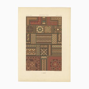 After Racinet, Middle Ages Interlace Motifs Medieval Knotwork Patterns, 1869, Print