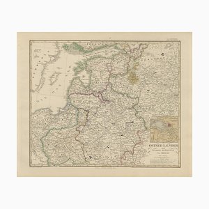Mappa degli Stati baltici e della Russia interna a Mosca di Justus Perthes, 1858