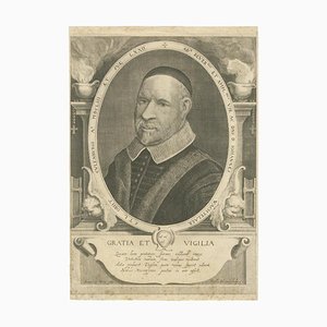 Frederick Bloemaert, Dutch Baroque Portrait of Theologian Johannes Wachtelaar Utrecht, 1653, Print
