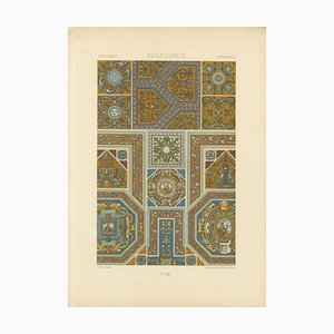 Firmin-Didot Frères, Renaissance Ceiling Design, Plate LX, 1869, Print