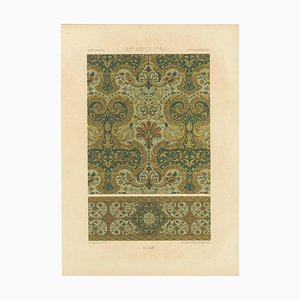 Rich Gold and Green Decorative Motif, 1600s, Lithograph
