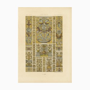 After Racinet, 17th Century Grotesque Ornament Mythical and Architectural Motifs, 1869, Print