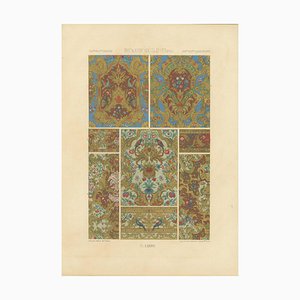 D'après Racinet, motifs décoratifs pour textiles et papiers peints du 17e au 18e siècle, planche LXXXVI, impression