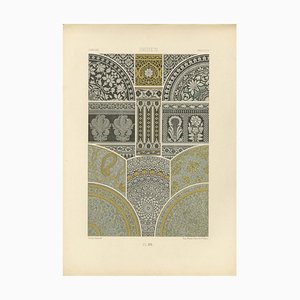 After Racinet, Indian Architectural Ornament Mughal Floral & Geometric Motifs, 1869, Print