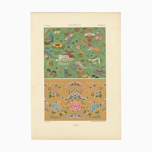 After Racinet, Chinese Decorative Motifs with Floral & Symbolic Patterns, 1869, Print
