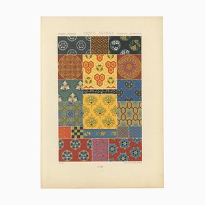 After Racinet, Chinese & Japanese Textile Pattern Print with Geometric Designs, 1869, Print