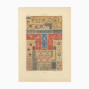Racinet, Indian Floral Decorative Patterns, 1869, Lithograph