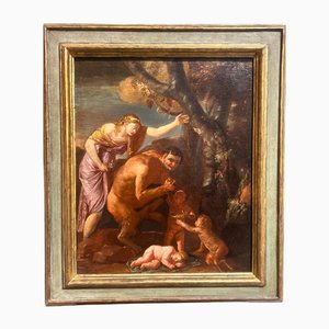 Dionysian Scene with Silenus and Satyrs in Metamorphosis, Oil on Canvas, 17th Century