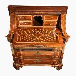 Louis XIV Roman Fall-Front Desk Inlaid with Precious Woods