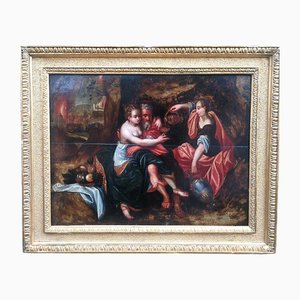 Flemish Artist, Lot and His Daughters, Oil on Panel, Late 16th-Early 17th Century