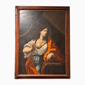 Death of Cleopatra, Late 17th Century, Oil on Canvas, Framed