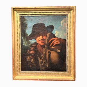 Emilian-Lombard School, Young Farmer, Early 18th Century, Oil on Canvas